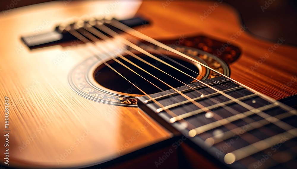 Fototapeta premium Close-up acoustic guitar