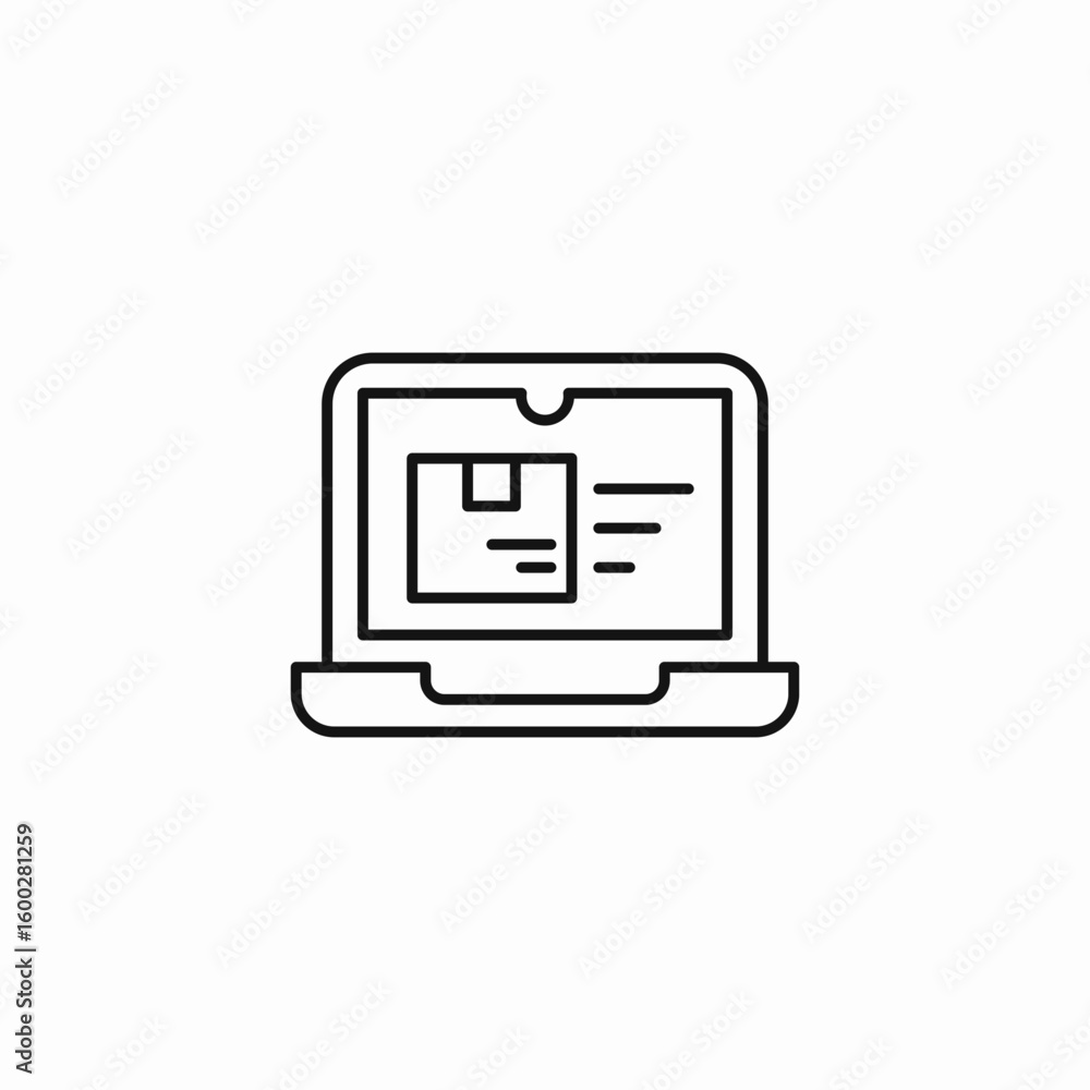 box laptop display icon sign vector box laptop display icon sign vector