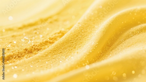 Golden Fabric with Glittering Texture