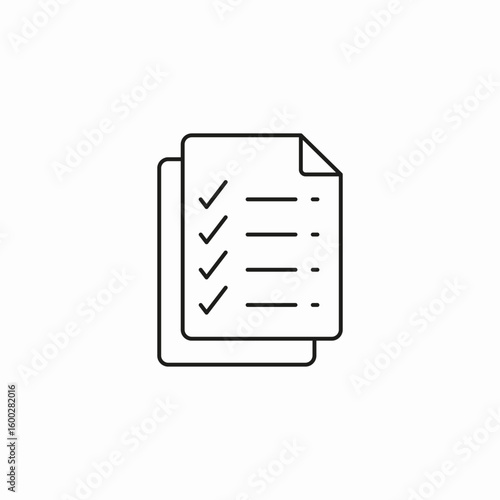 document checklist items icon sign vector