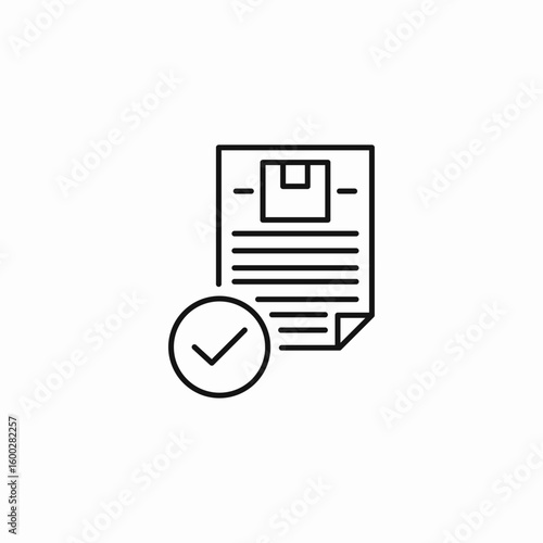document package approved icon sign vector