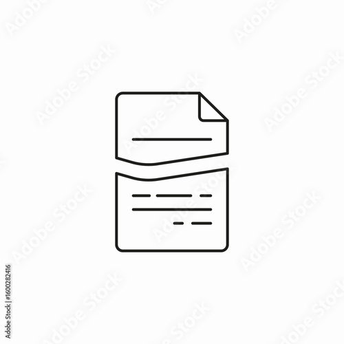 document split pages icon sign vector