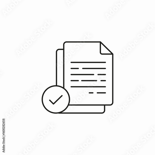 document verified success icon sign vector
