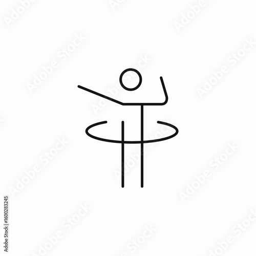 hula hoop person icon sign vector