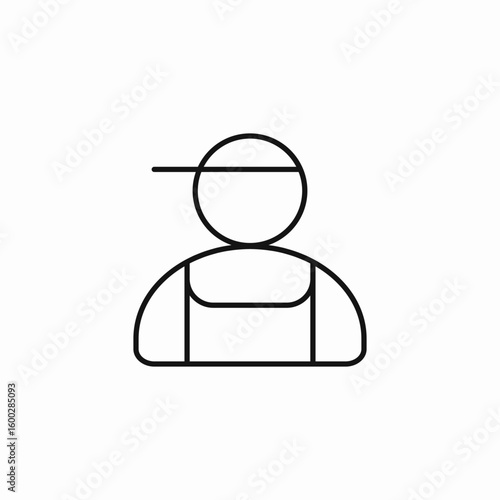 person wearing backpack icon sign vector
