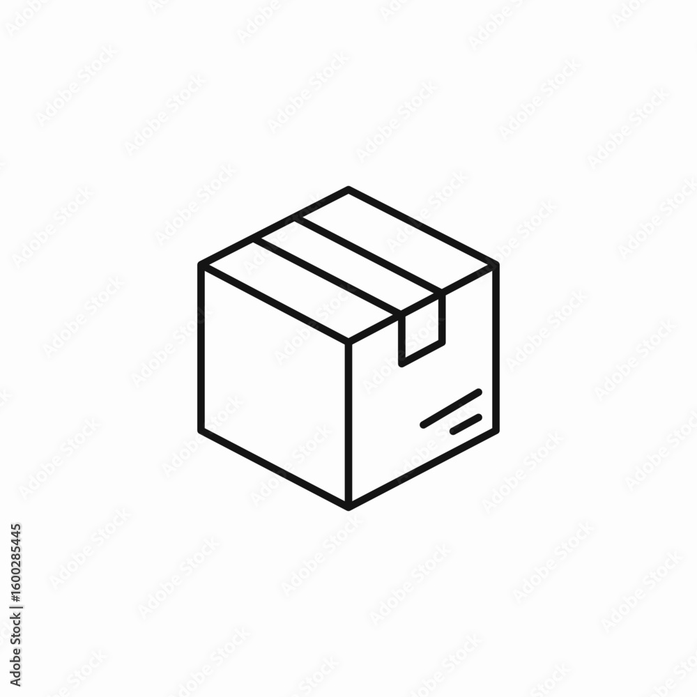 single delivery box icon sign vector single delivery box icon sign vector