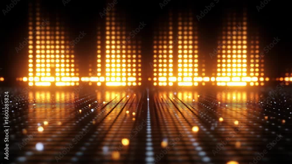 Digital Sound Wave Visualization with Orange LED