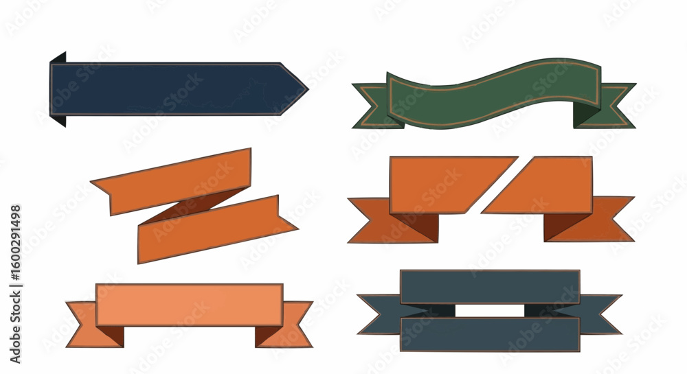 Flat Vector Ribbon Banner Set for Copy Code UI, Labels, Tags, and Web Interfaces Flat Vector Ribbon Banner Set for Copy Code UI, Labels, Tags, and Web Interfaces