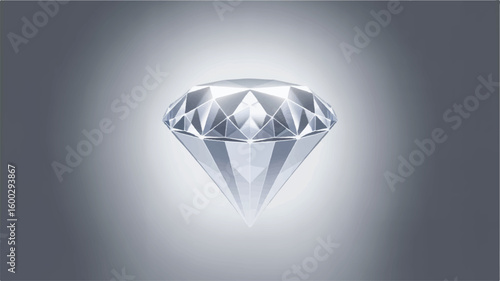 Brilliant faceted gemstone sparkling light diamond