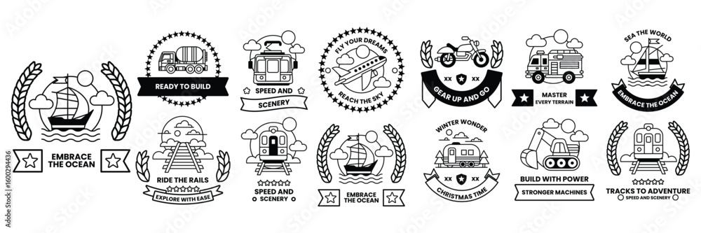 Obraz premium collection of fruit and vegetable badges