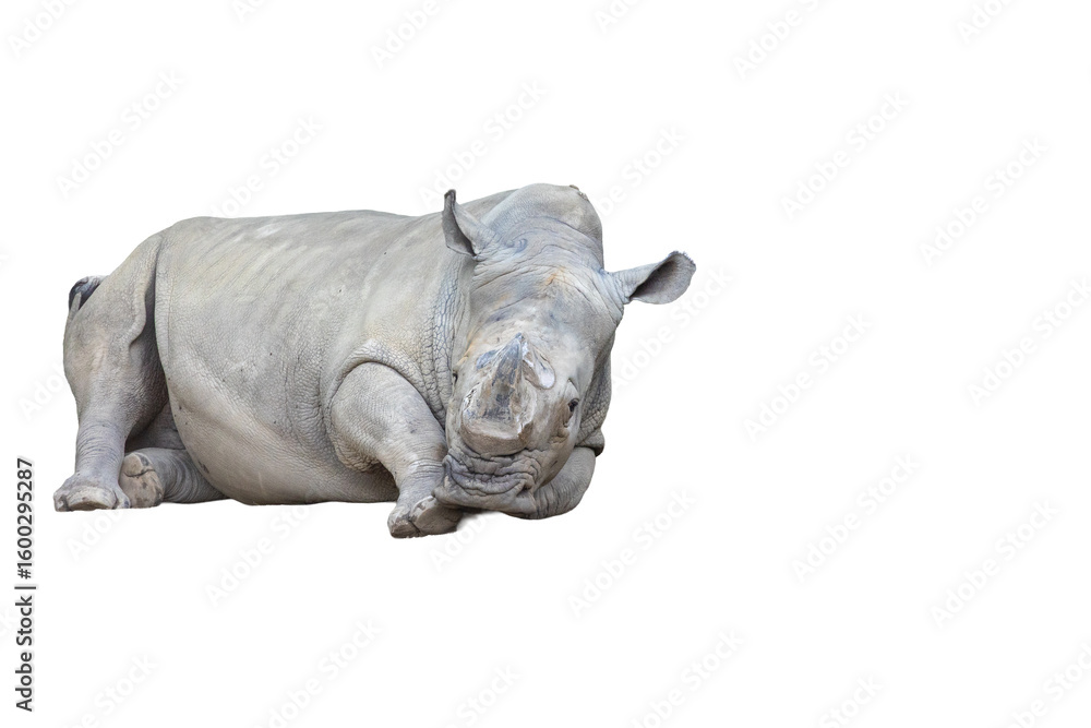 Obraz premium rhino isolated on white background