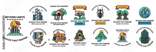 image is a collection of different architectural designs including a house