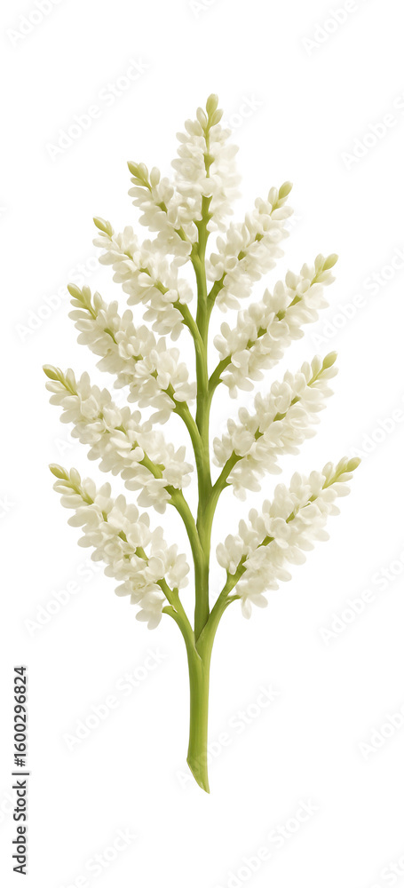 Fototapeta premium Palm tree flower with small, white petals and clustered arrangement