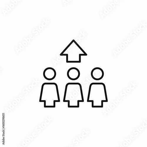 people growth upward icon sign vector
