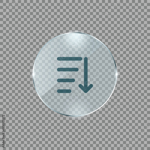 Vertical slider icon for list or filtering options user interface flat transparent design control bar element

