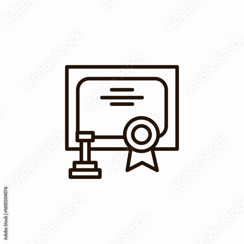 diploma certificate award icon sign vector
