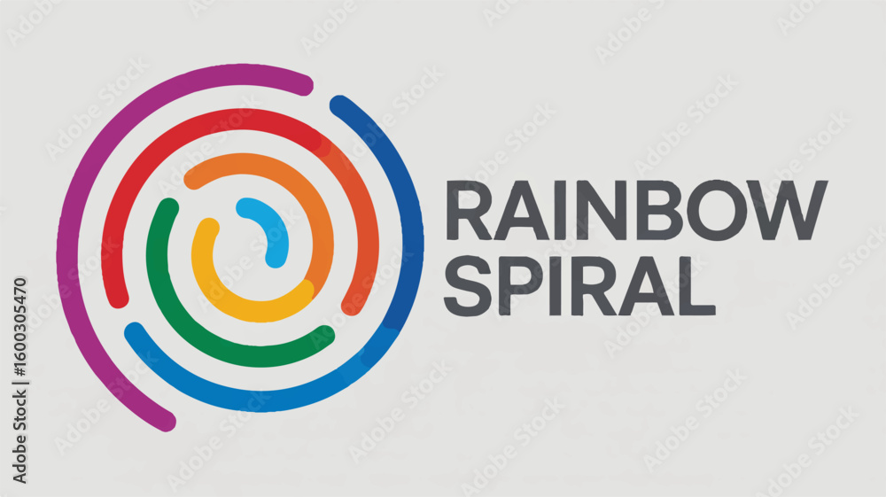 Rainbow spiral logo design purple Rainbow spiral logo design purple