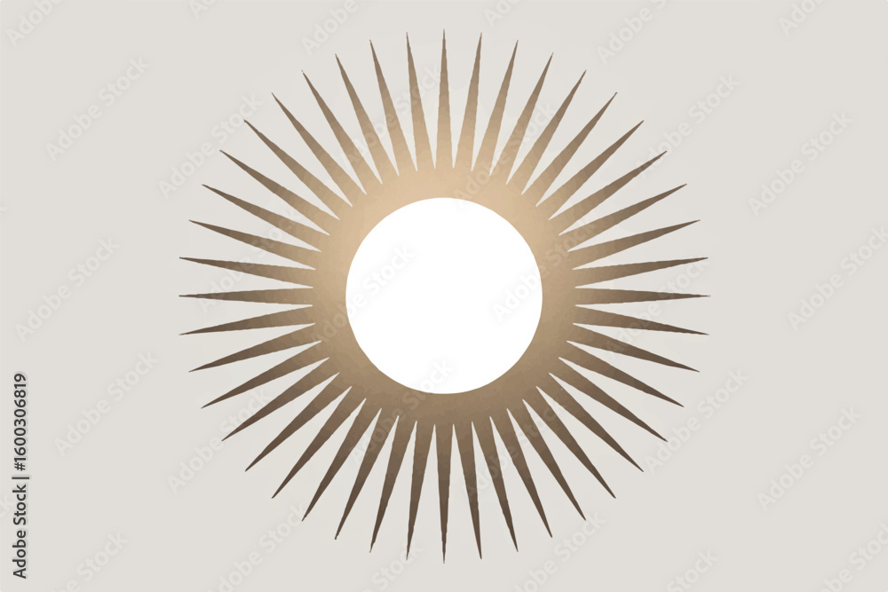 Fototapeta premium Sunburst rays golden gradient circle vector