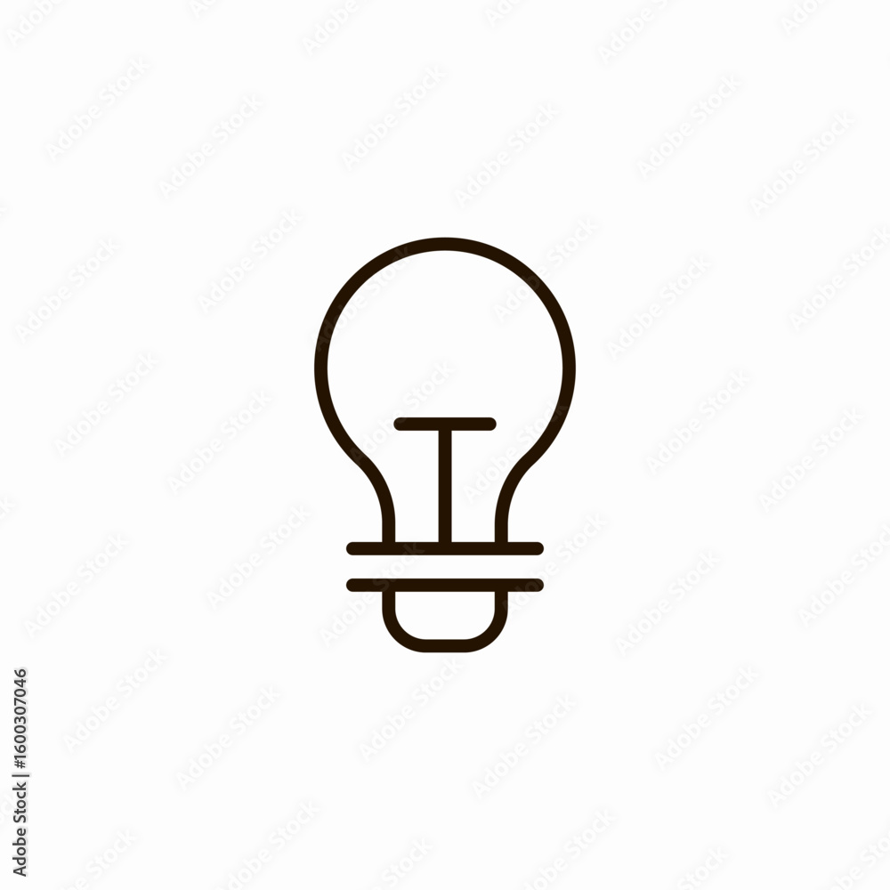 Obraz premium simple light bulb icon sign vector