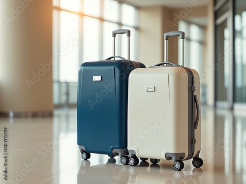 suitcases on the airport