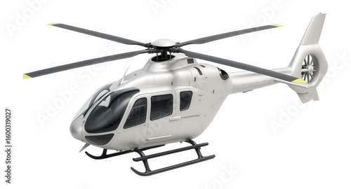 Medical helicopter with twin-engine rotors and large side sliding doors