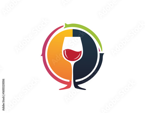 wine glass cheers logo silhouette icon vector illustration.cheer, graphic, goggles, art, illustration, logotype, vintage, wine, alcohol, bar, drink, vector, buttons, clip art, elegant, liquid, luxury,