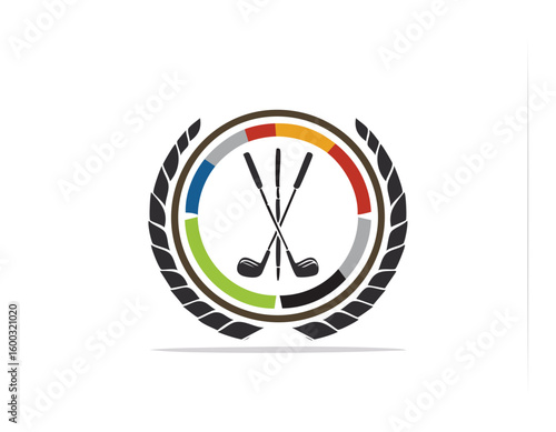 golf club icon vector illustration.sport, clip art, club, game, golf, play, recreation, golf ball, golfer, golfing, isolated, white, equipment, iron, leisure, association, competition, competitive, 