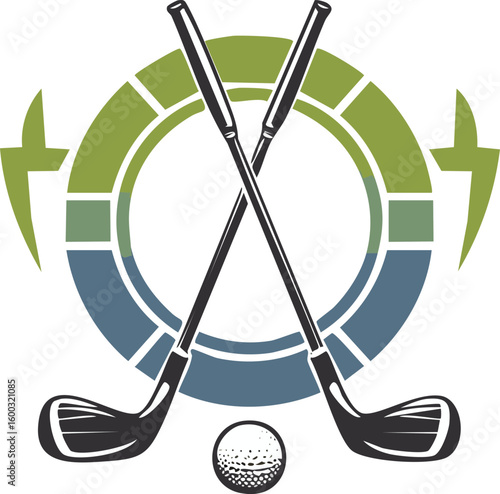 golf club icon vector illustration.sport, clip art, club, game, golf, play, recreation, golf ball, golfer, golfing, isolated, white, equipment, iron, leisure, association, competition, competitive, 