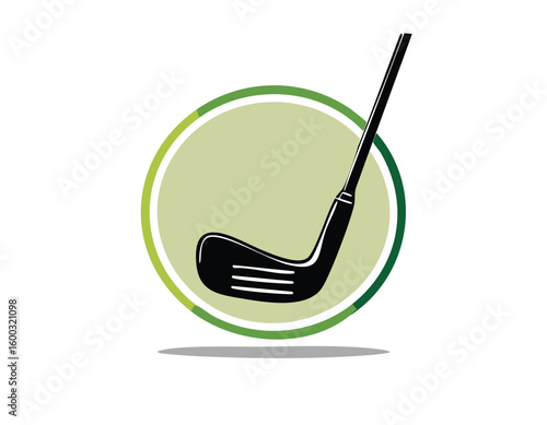 golf club icon vector illustration.sport, clip art, club, game, golf, play, recreation, golf ball, golfer, golfing, isolated, white, equipment, iron, leisure, association, competition, competitive, 