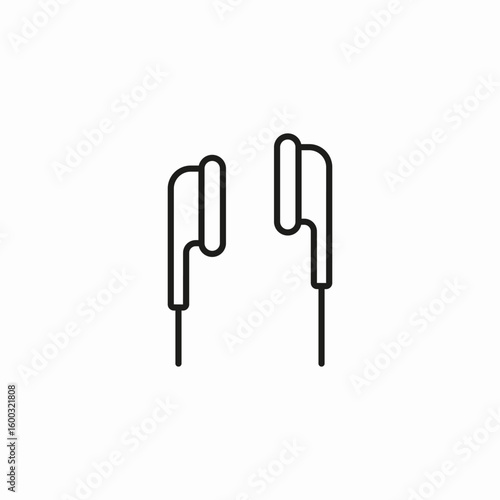 in ear headphones icon sign vector