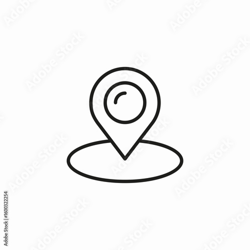 map pin target icon sign vector