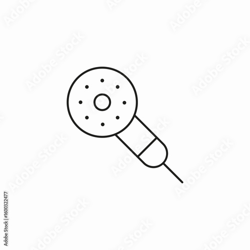 microphone with stand icon sign vector