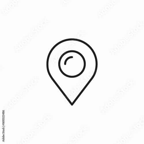 simple location pin icon sign vector