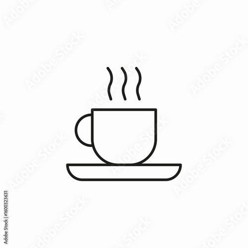 steaming hot drink icon sign vector