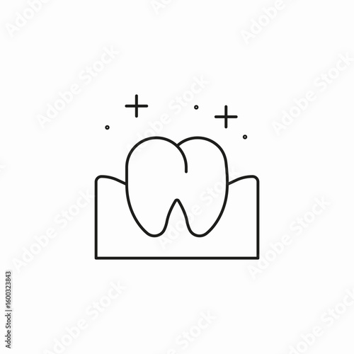 tooth fresh breath shining icon sign vector