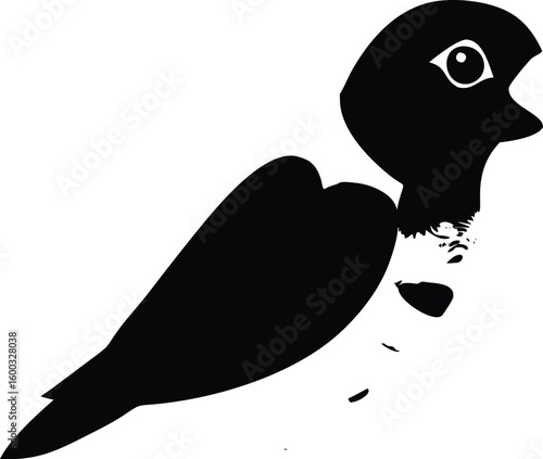 A sweet colorful lovebird with an adorable tilted head, on a clean white background, expressing curiosity and charm.