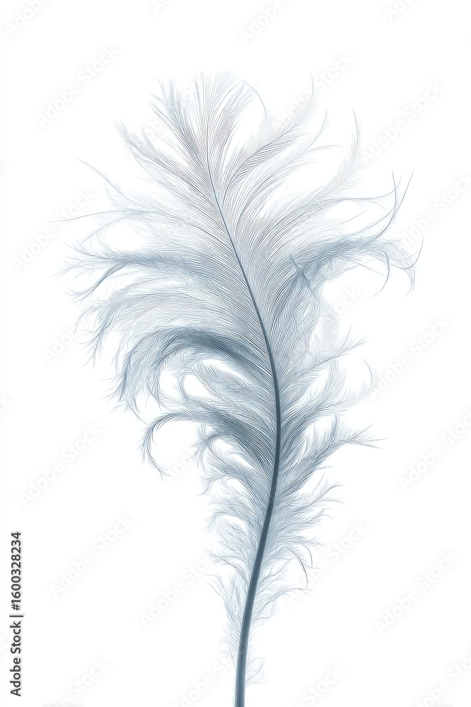 Obraz premium Detailed Feather Graphic Design