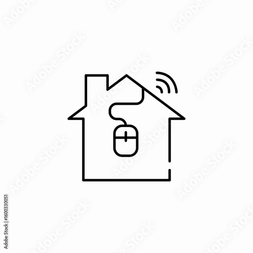 remote control home icon sign vector