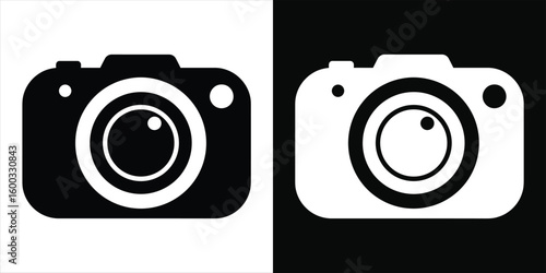 Modern Minimalist Vector Camera Icon Set