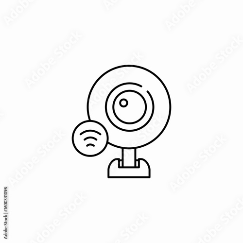 wireless web camera icon sign vector