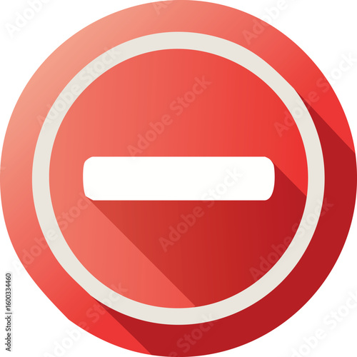 Free Download No Entry Sign Symbol On White Background vector design - GFXLoad