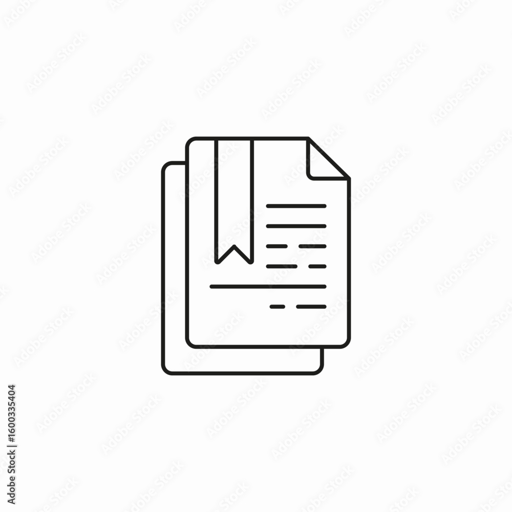 bookmarked document image icon sign vector bookmarked document image icon sign vector