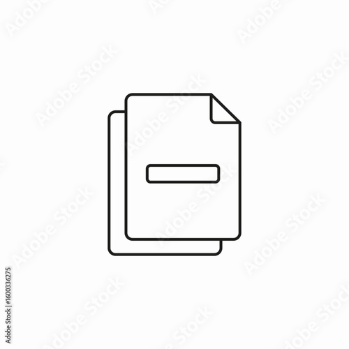 document remove minus icon sign vector