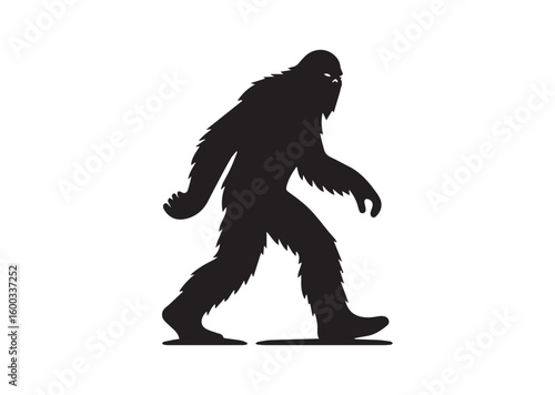 Bigfoot silhouette vector illustration