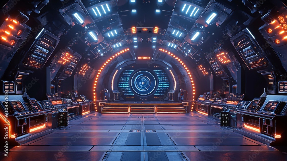 Interior scenes of sci-fi spacecraft Interior scenes of sci-fi spacecraft