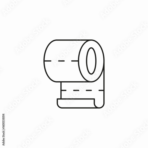 toilet paper roll icon sign vector