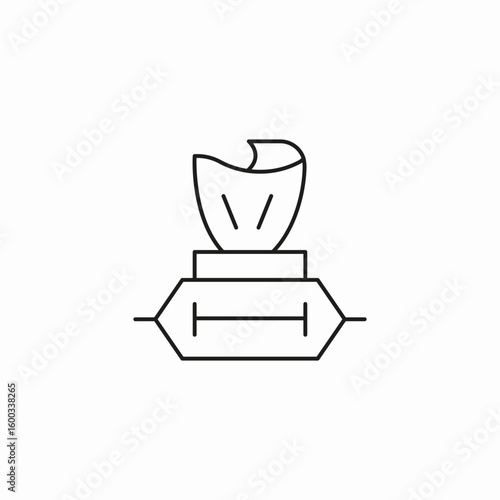 wet wipes packet icon sign vector