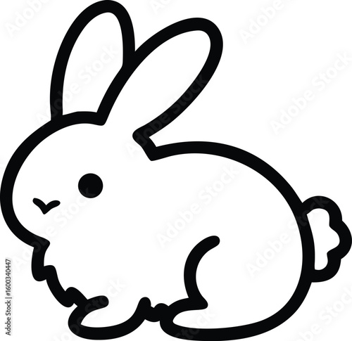 A charming fluffy bunny with a curious nose twitch, showing its alert and inquisitive nature on a plain white background.