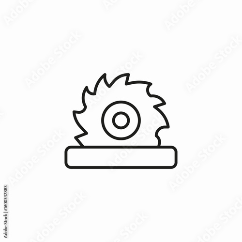 circular saw blade icon sign vector