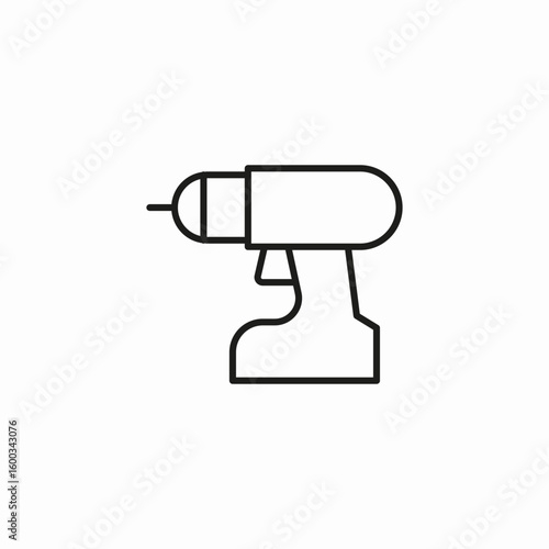 cordless power drill icon sign vector